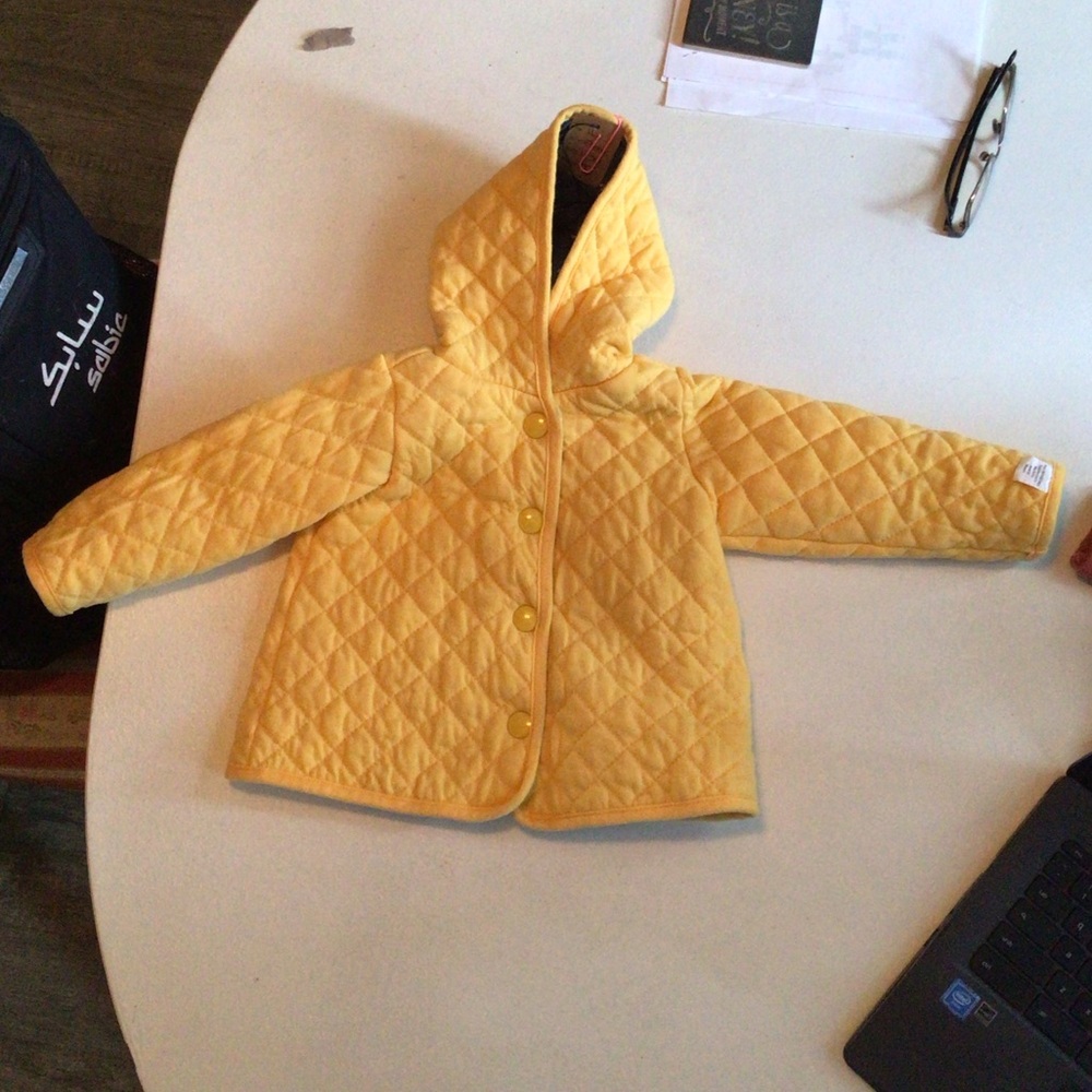 First Impressions Yellow Quilted Puffer Jacket